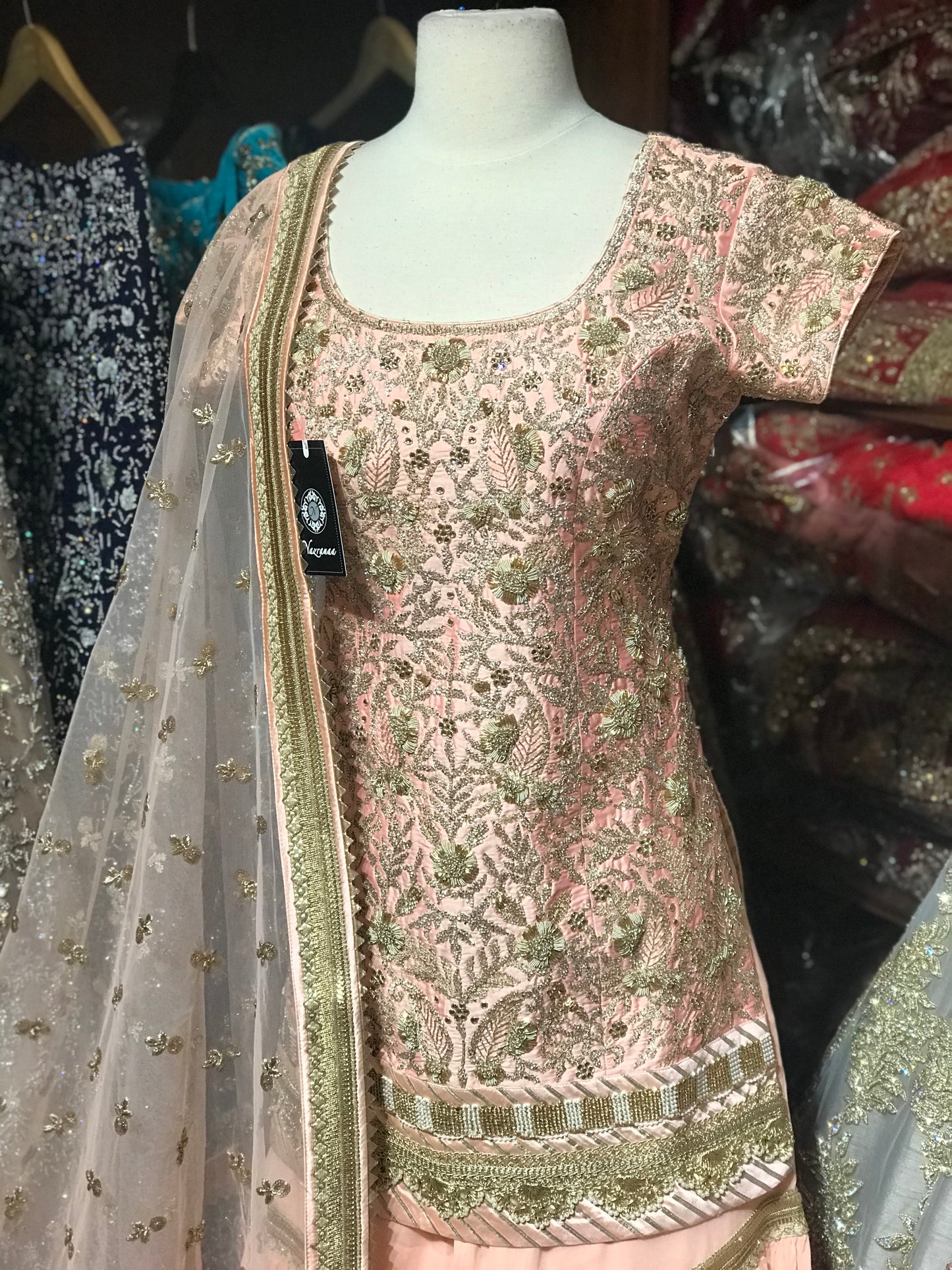 Blush Size 38 Bridal Gharara