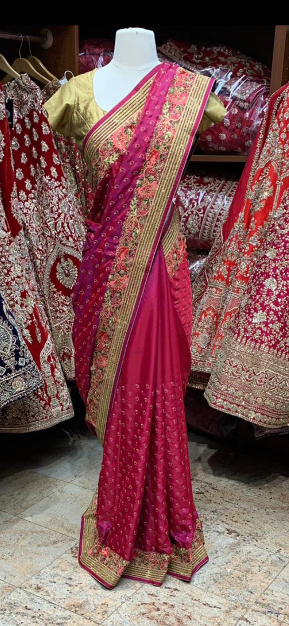 Rouge Pink Saree PWS-086