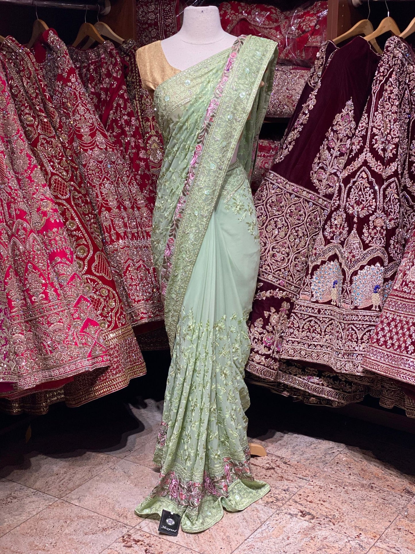 Mint Green Saree PWS-127