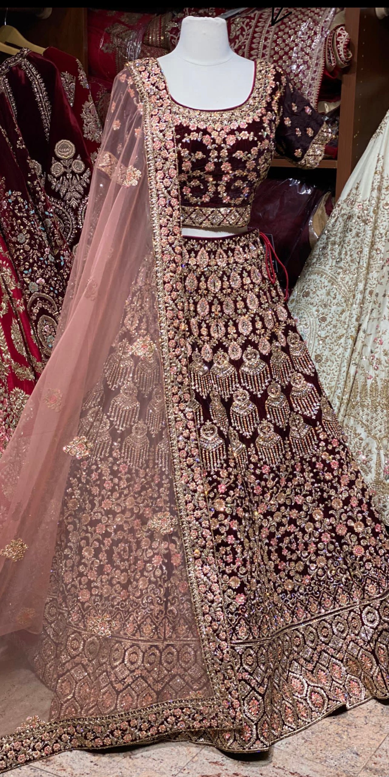 Oxblood Maroon Persian Bridal Collection -27