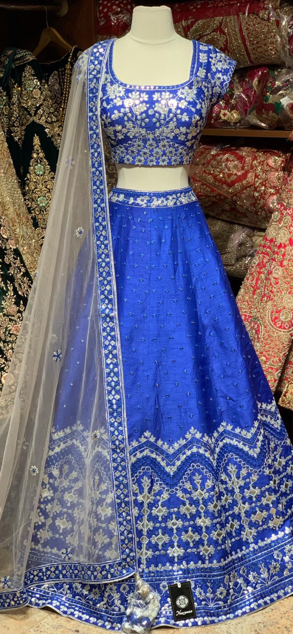 Spanish Blue Party Wear Lehenga PWL-069