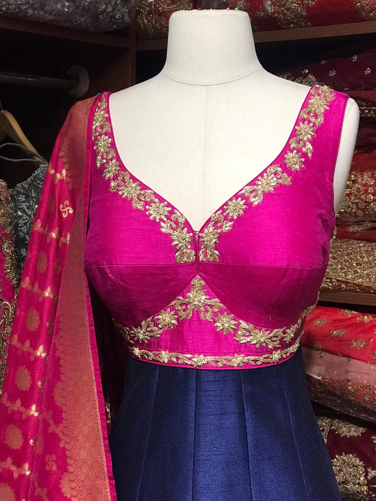 Pink Navy Size 38 Anarkali