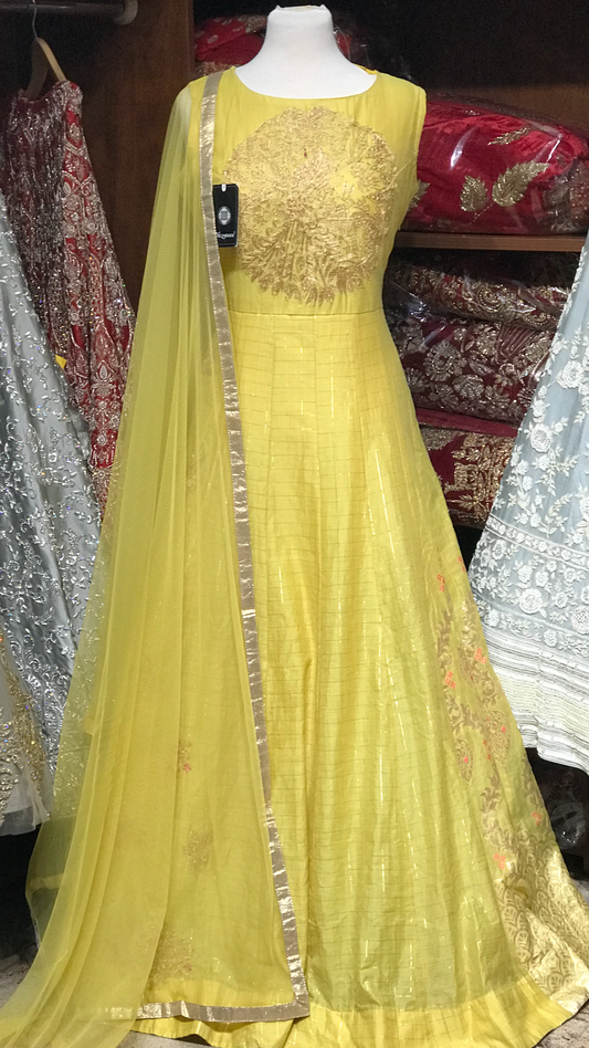 Chanderi Silk Size 42 Anarkali