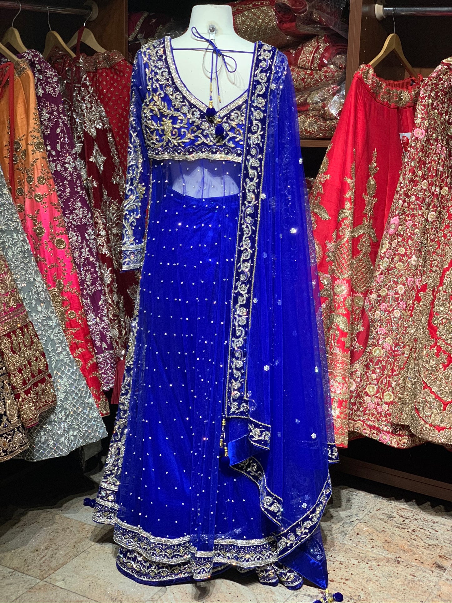 Royal Blue Size 38 Bridal Lacha