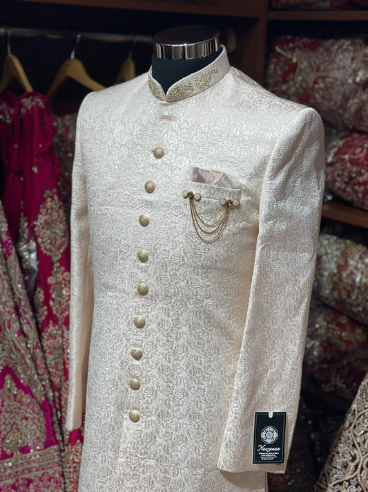 Brocade Blush Sherwani- 1270