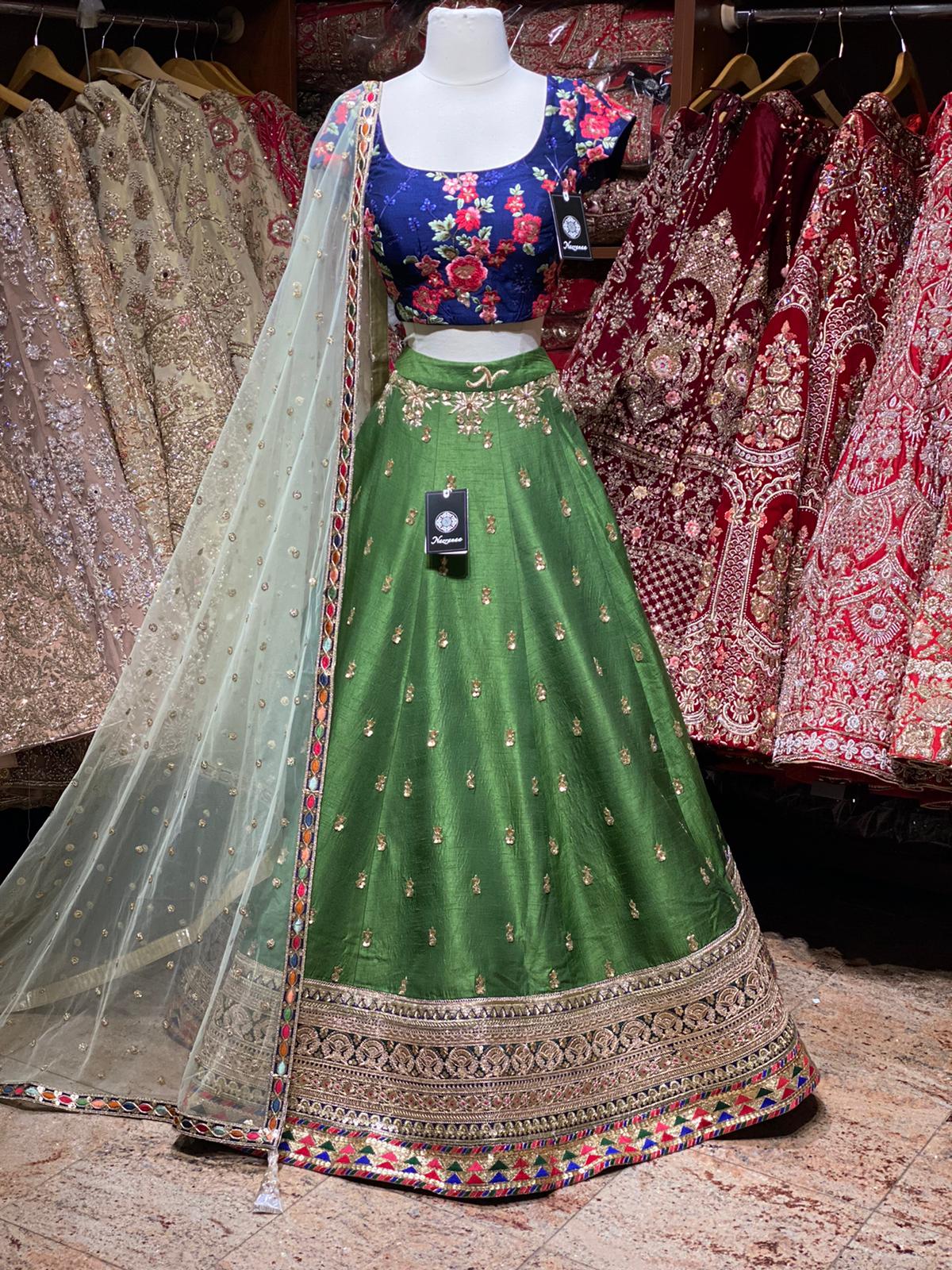 Emerald Green Size 38 Party Wear Lehenga