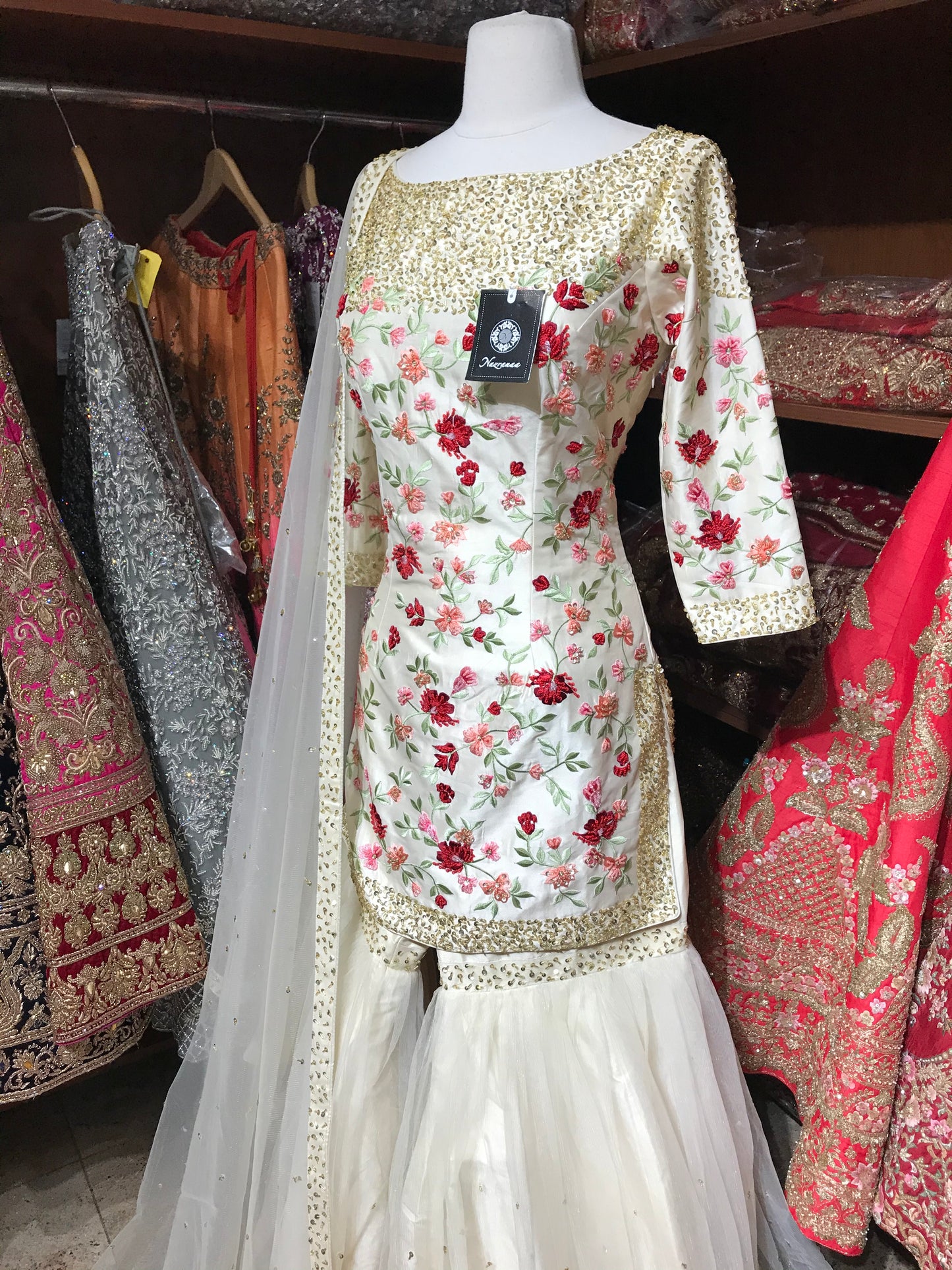 Ivory Size 38 Bridal Gharara