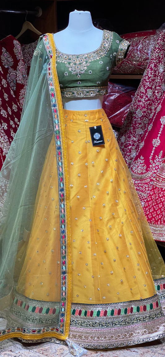 Saffron Yellow Party Wear Lehenga PWL-139