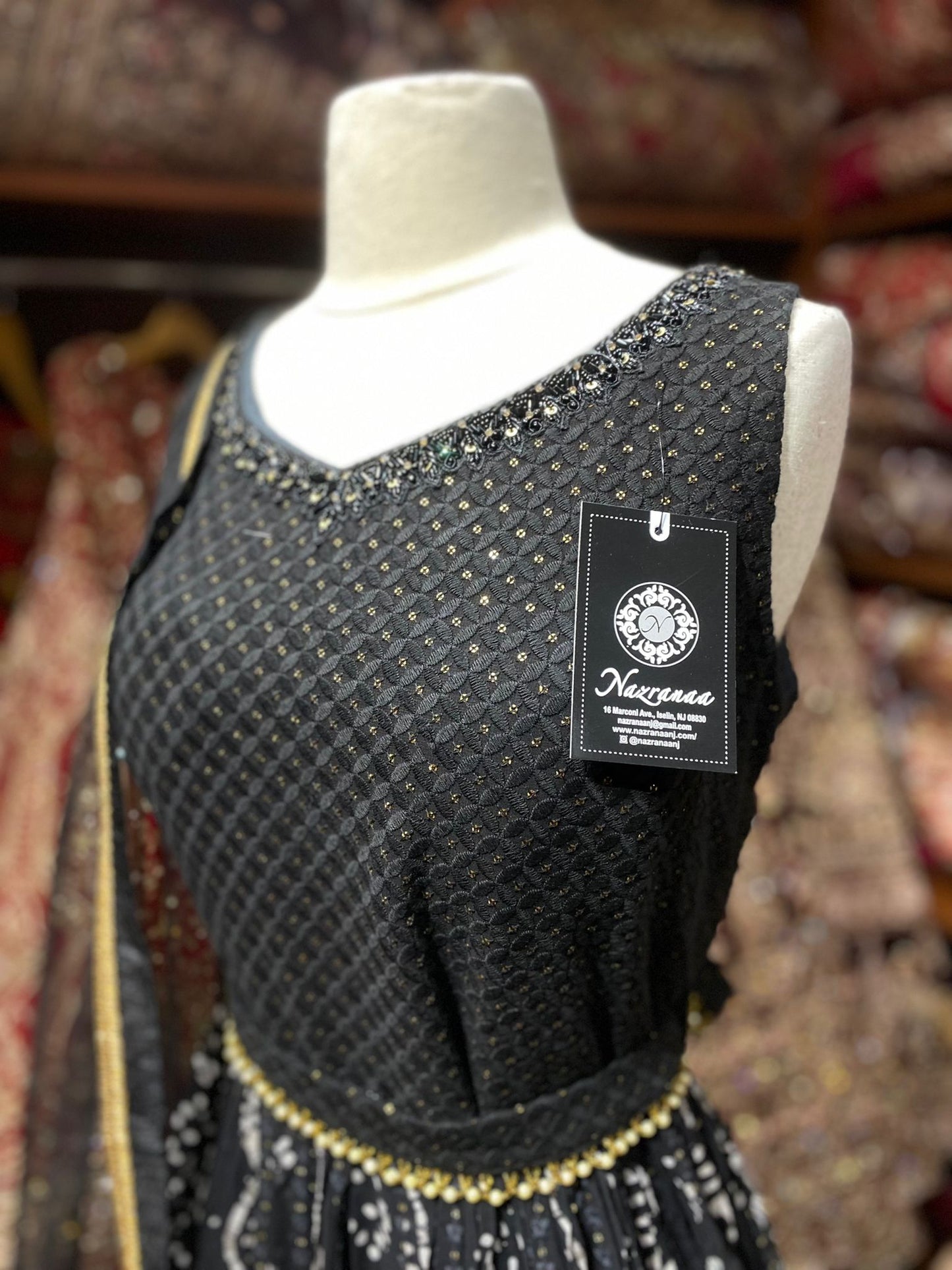 Jade Black Anarkali PWA-103