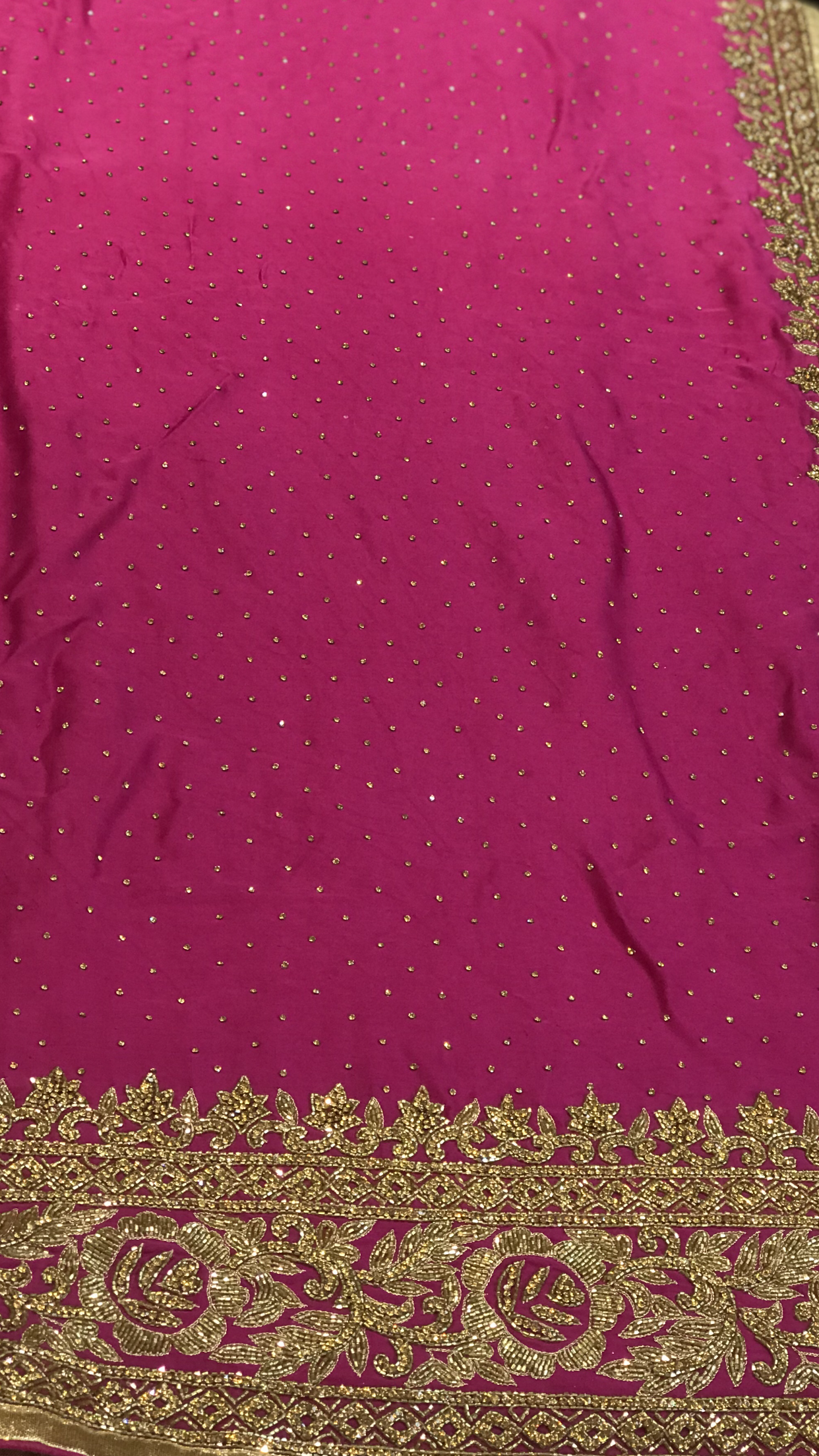 Ombré Purple Crepe Saree