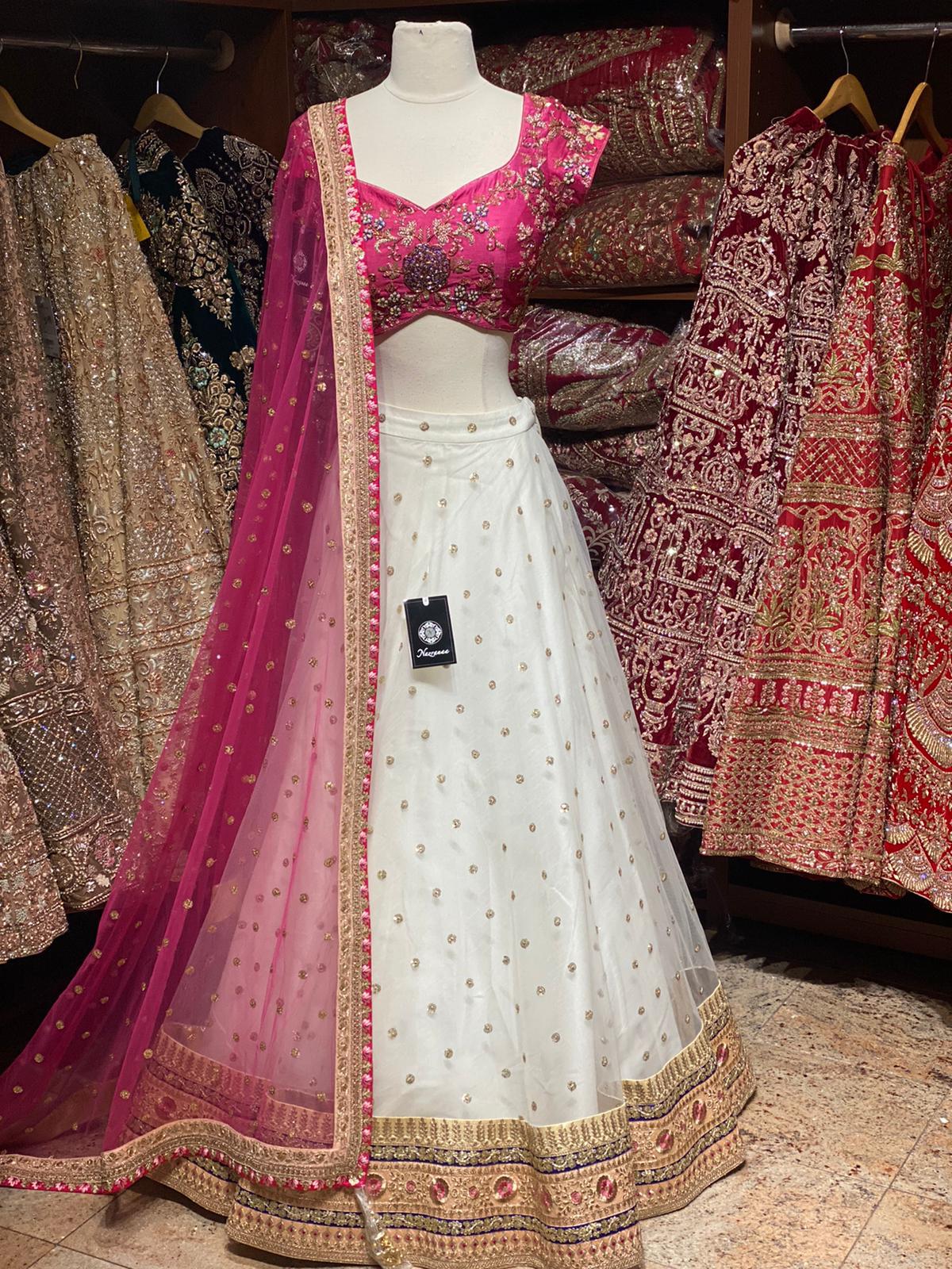 Dove White Party Wear Lehenga PWL-061