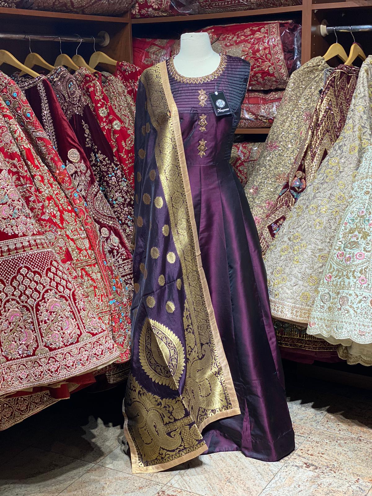 Byzantium Purple Anarkali PWA-085