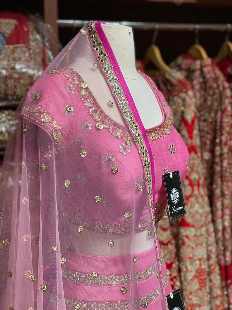 Light to Dark Pink Party Wear Lehenga PWL-038