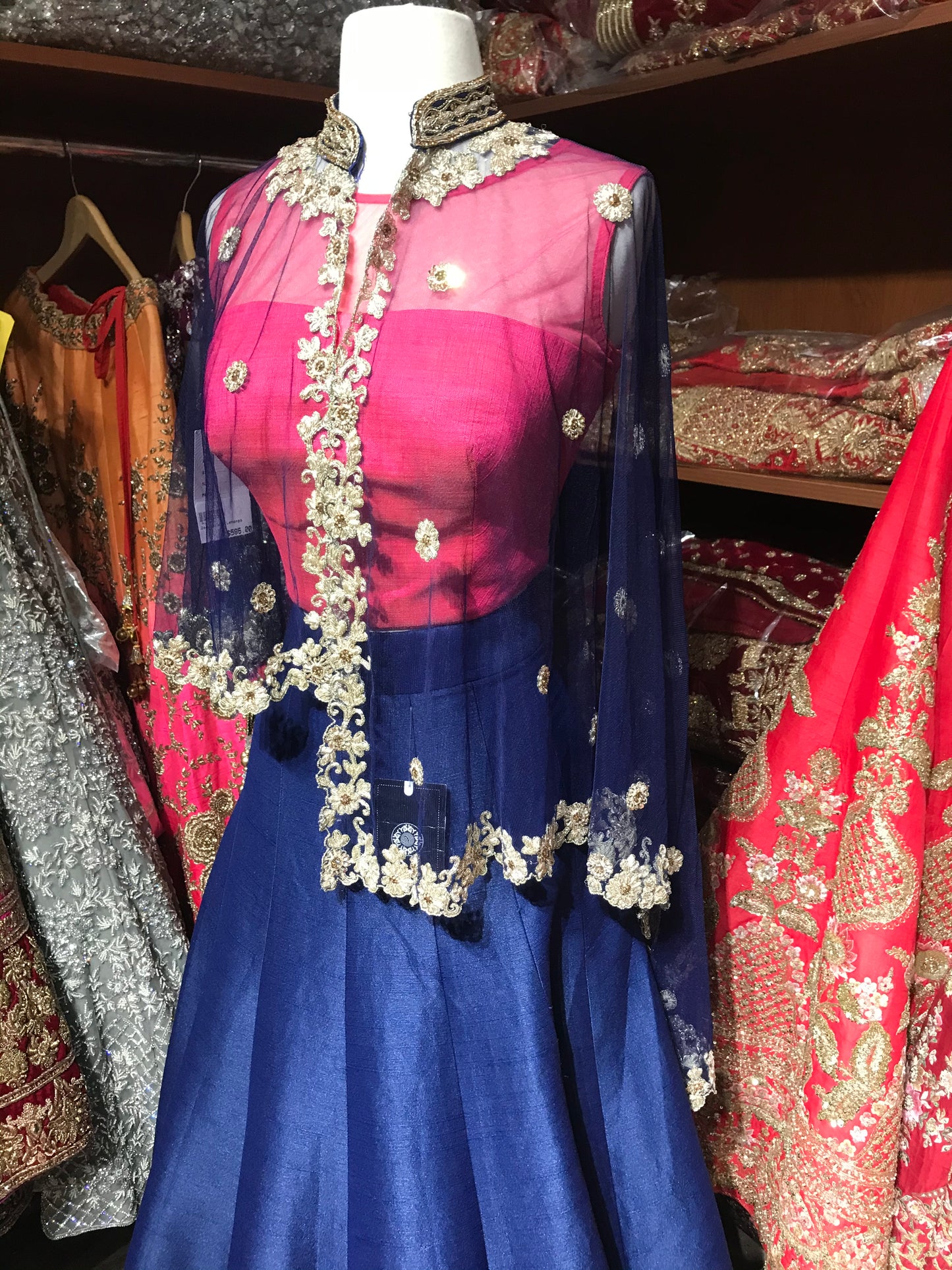 Navy Size 38 Cape Style Lehenga