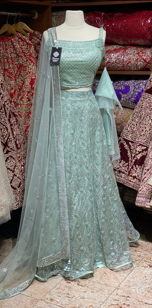 Turquoise Green New Era Party Wear Collection PWL-347