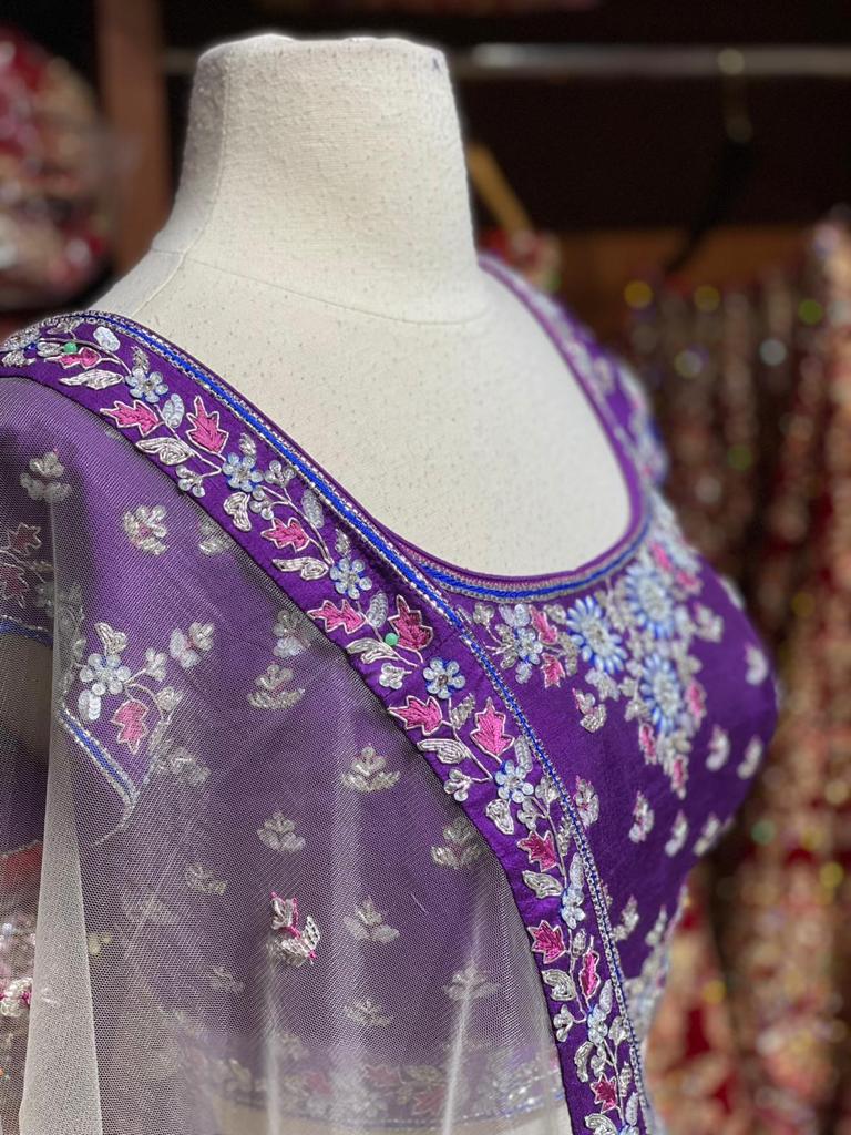 Violet Purple Party Wear Lehenga PWL-083