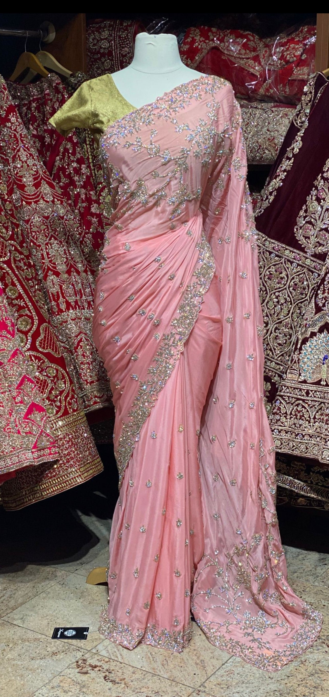 Flamingo Pink Saree PWS-121