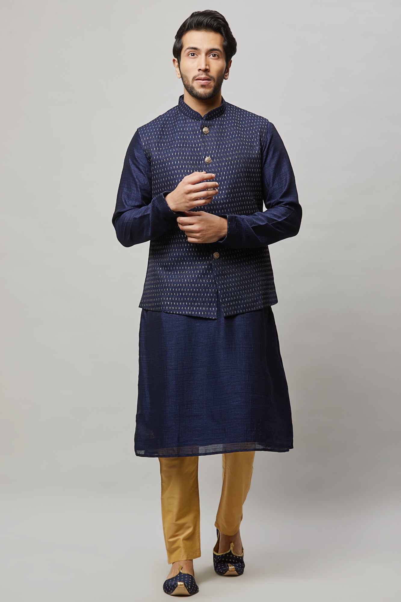 Mens Kurta Vest Set KVD1