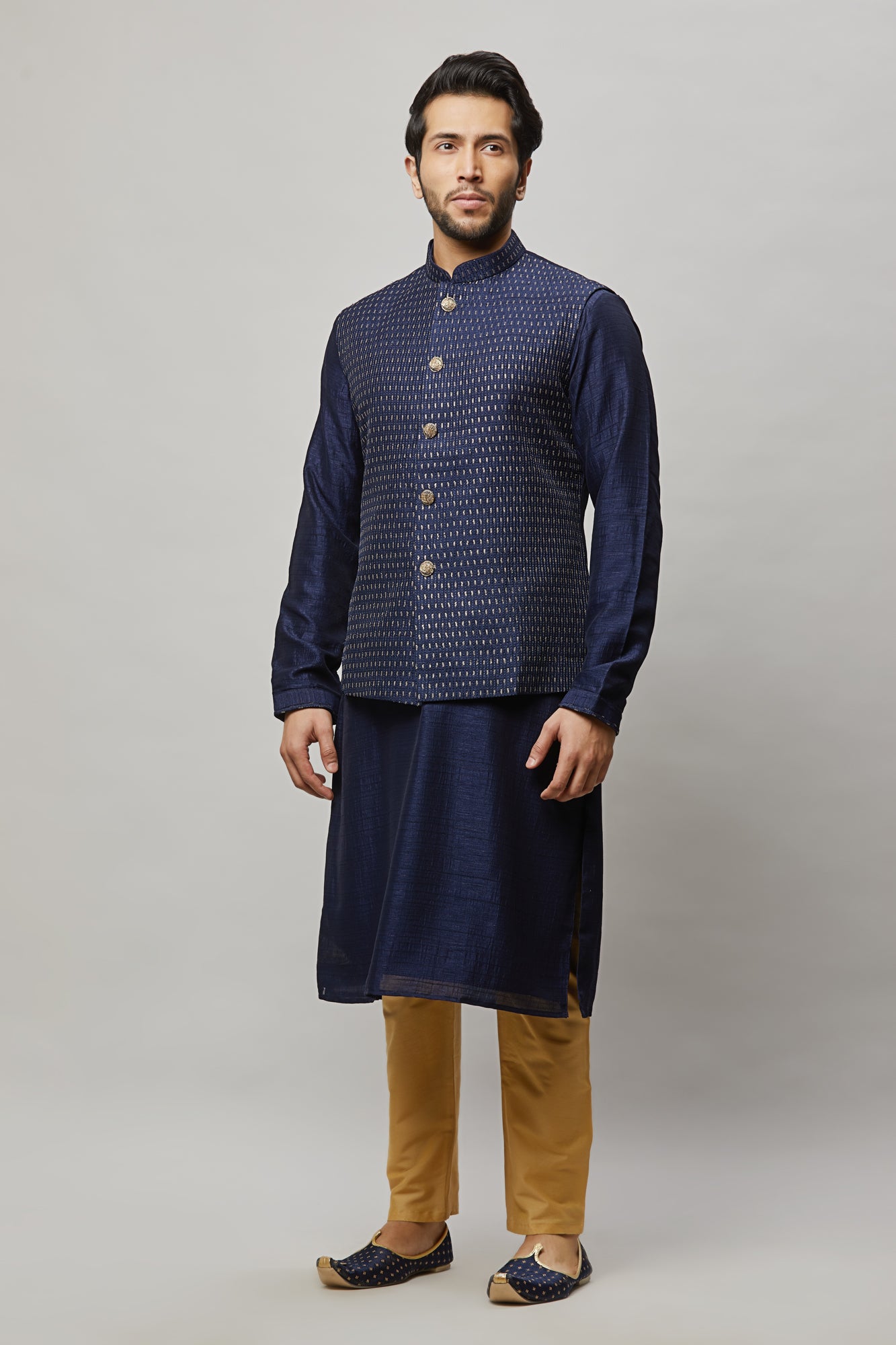 Mens Kurta Vest Set KVD1