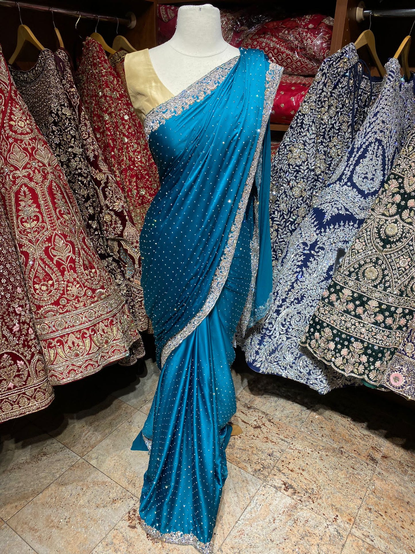 Azure Blue Saree PWS-169