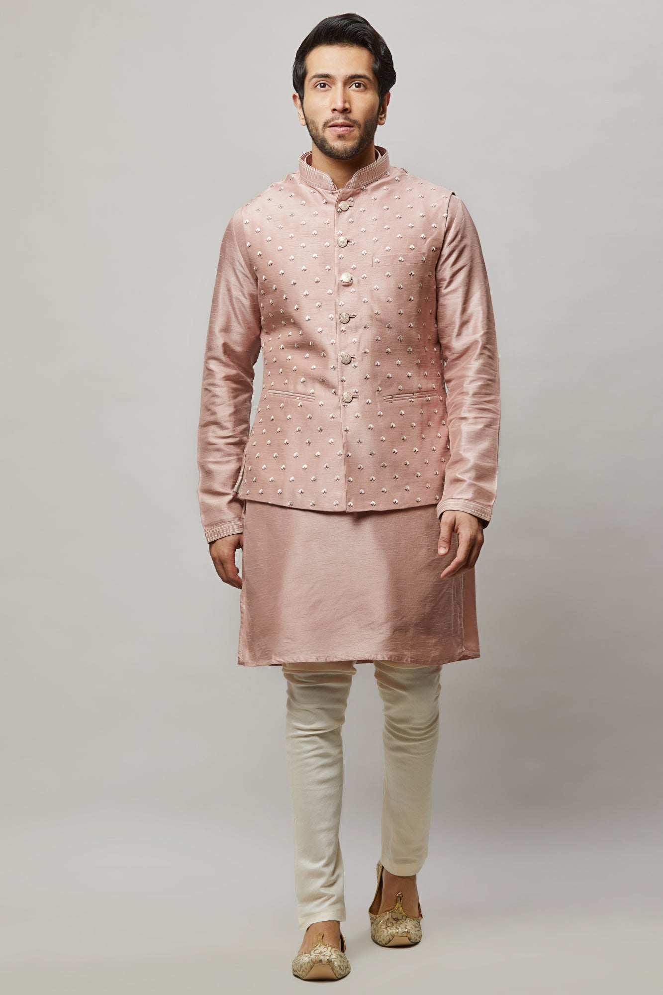 Mens Kurta Vest Set KVD4