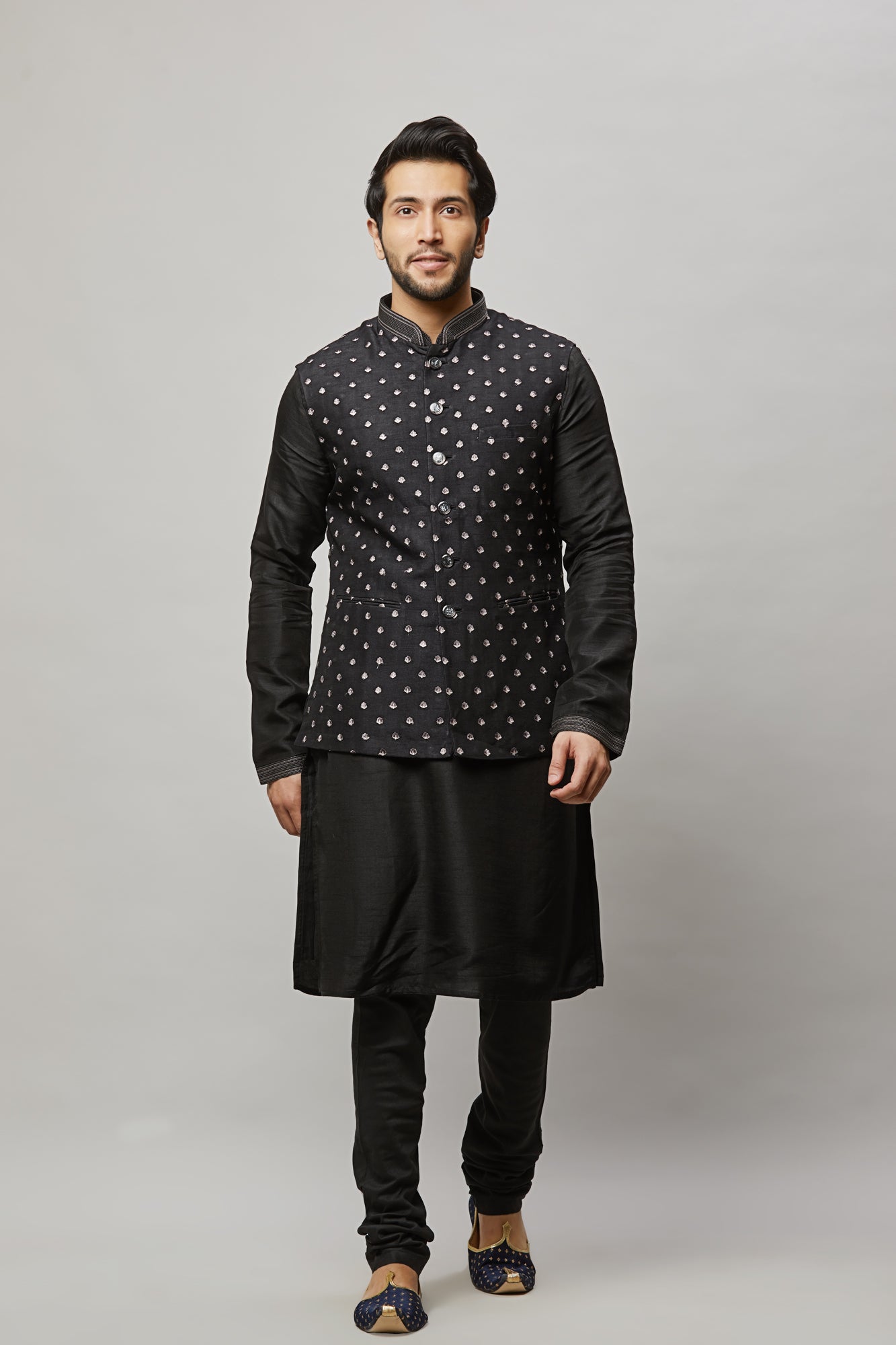 Mens Kurta Vest Set KVD4