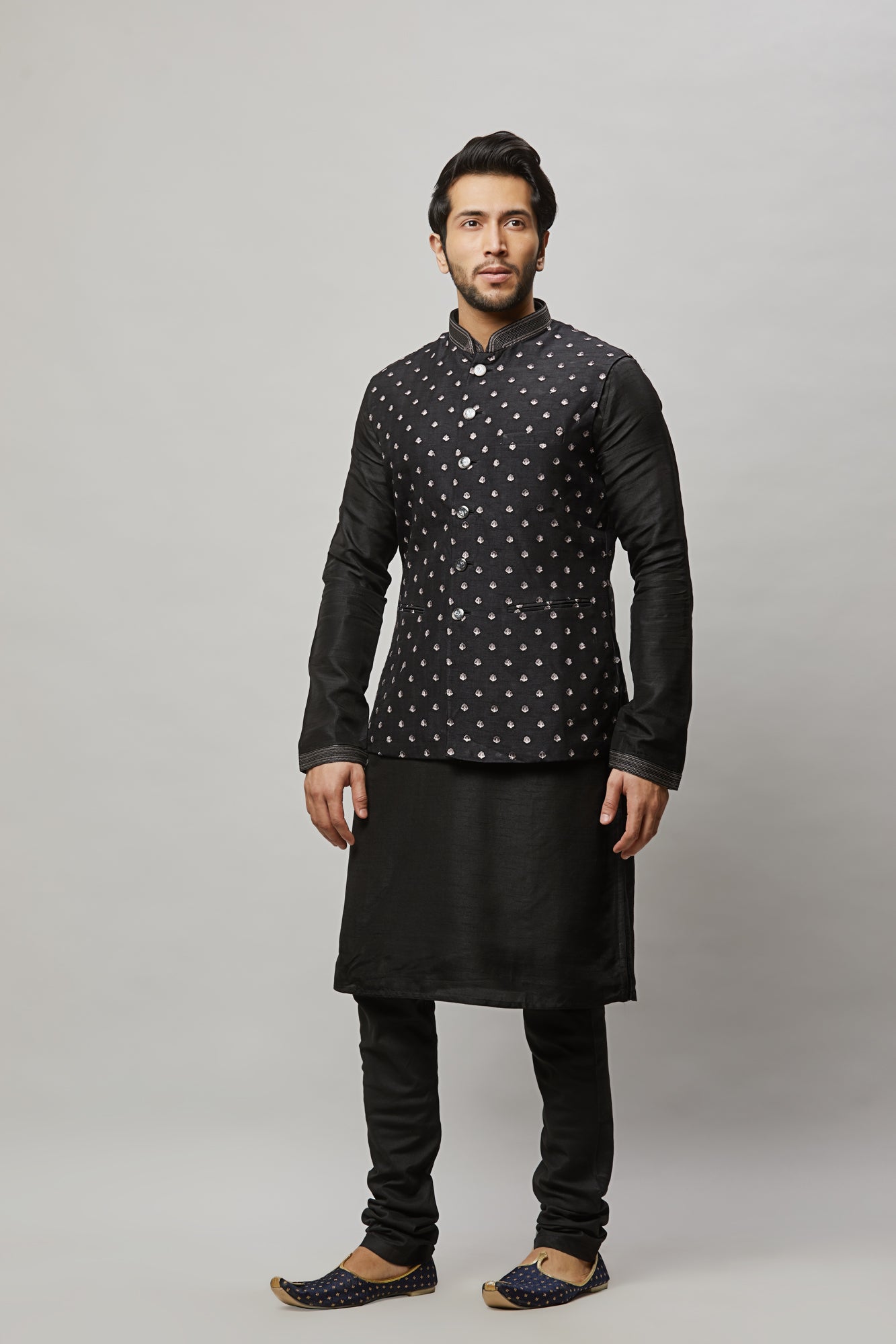 Mens Kurta Vest Set KVD4