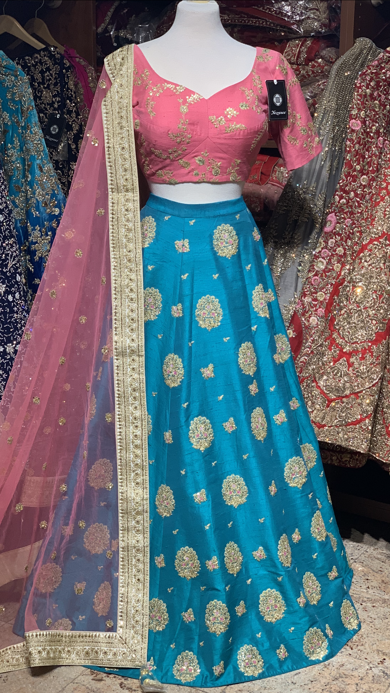 The Frosty Pink Lehenga-PW21