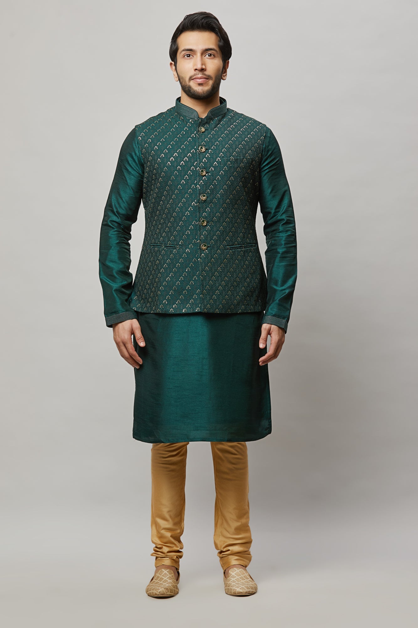 Mens Kurta Vest Set KVD6