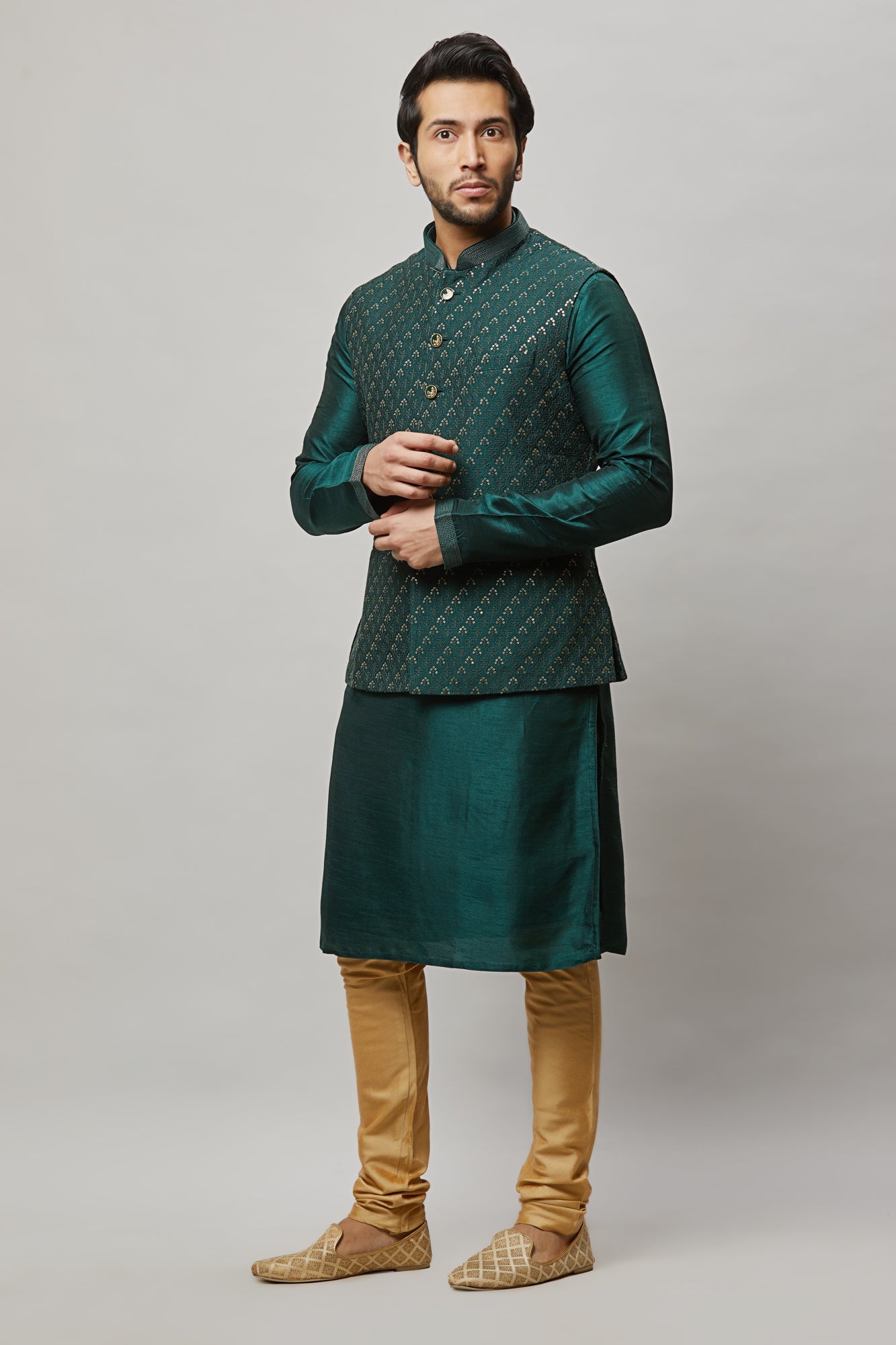 Mens Kurta Vest Set KVD6