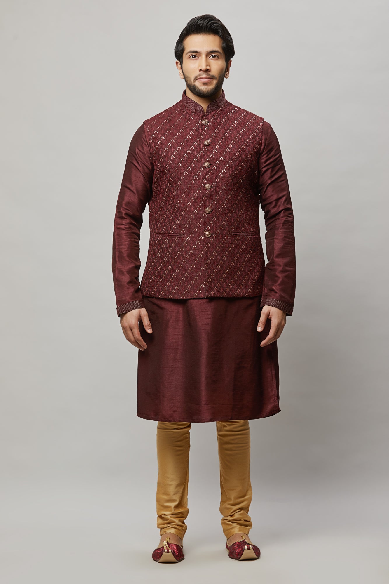 Mens Kurta Vest Set KVD6