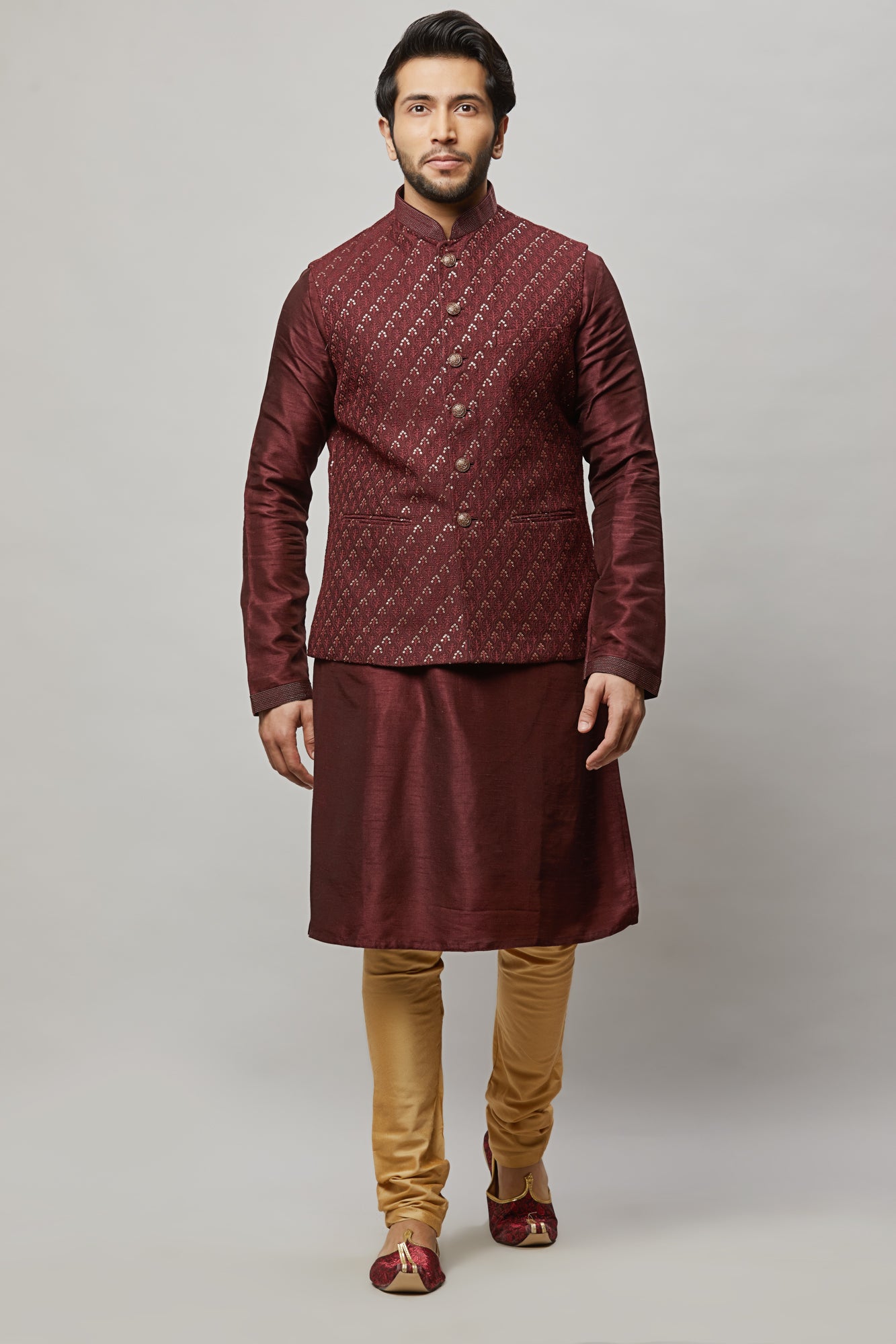 Mens Kurta Vest Set KVD6