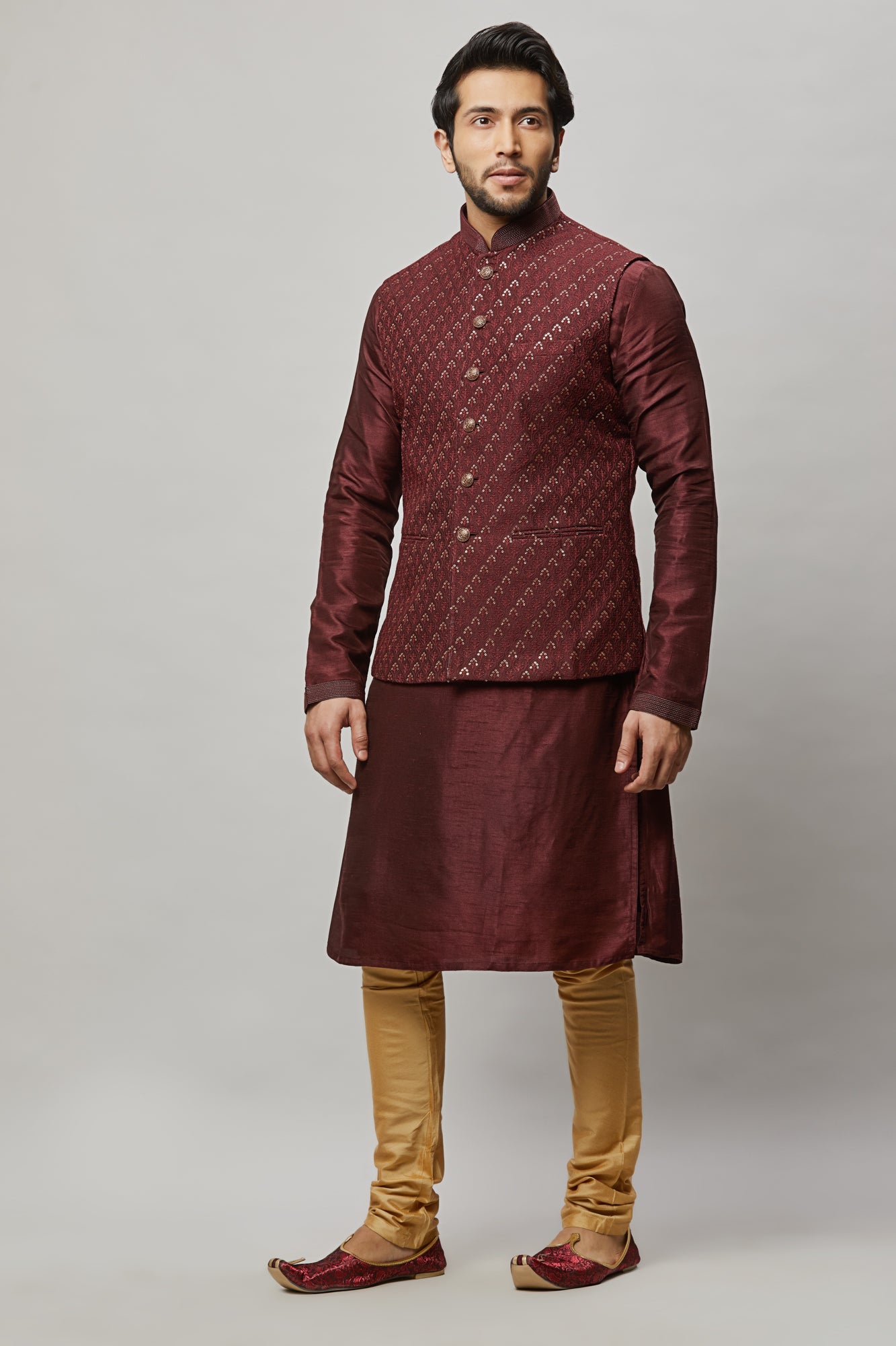 Mens Kurta Vest Set KVD6