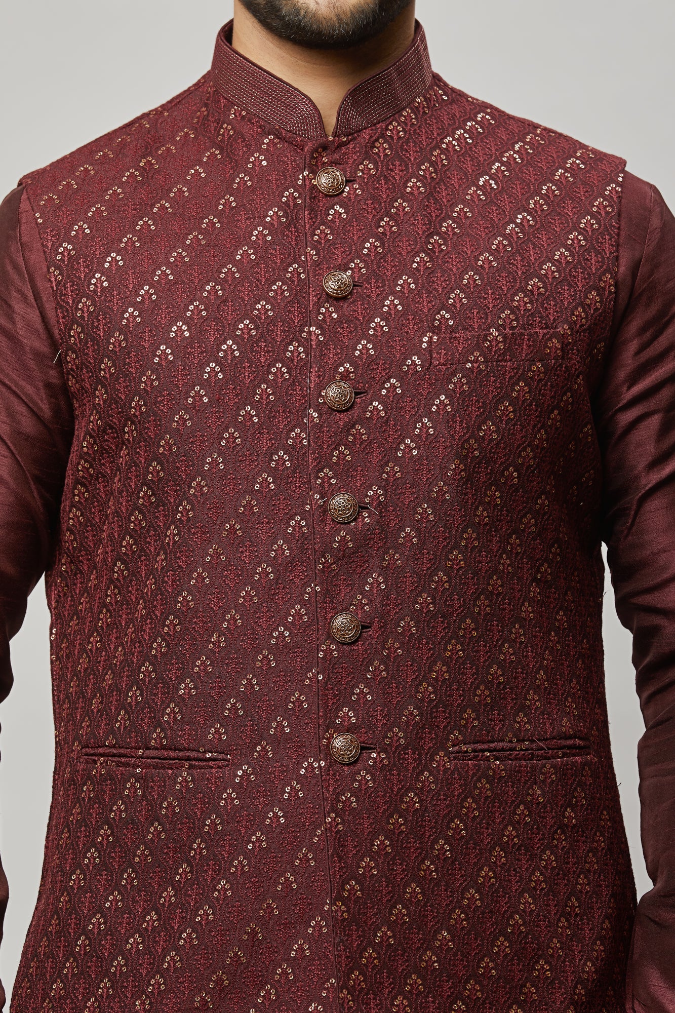 Mens Kurta Vest Set KVD6