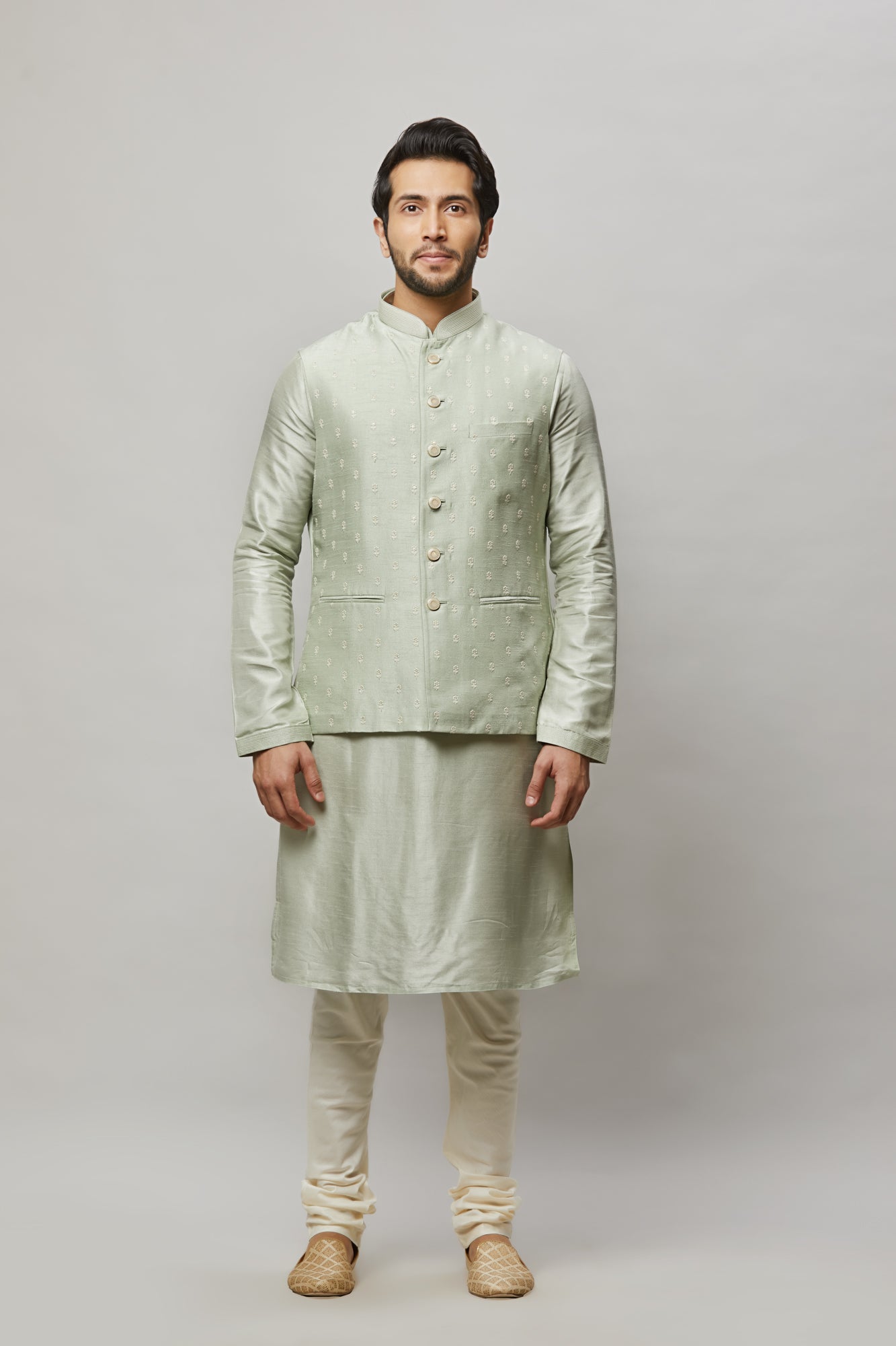 Mens Kurta Vest Set KVD7