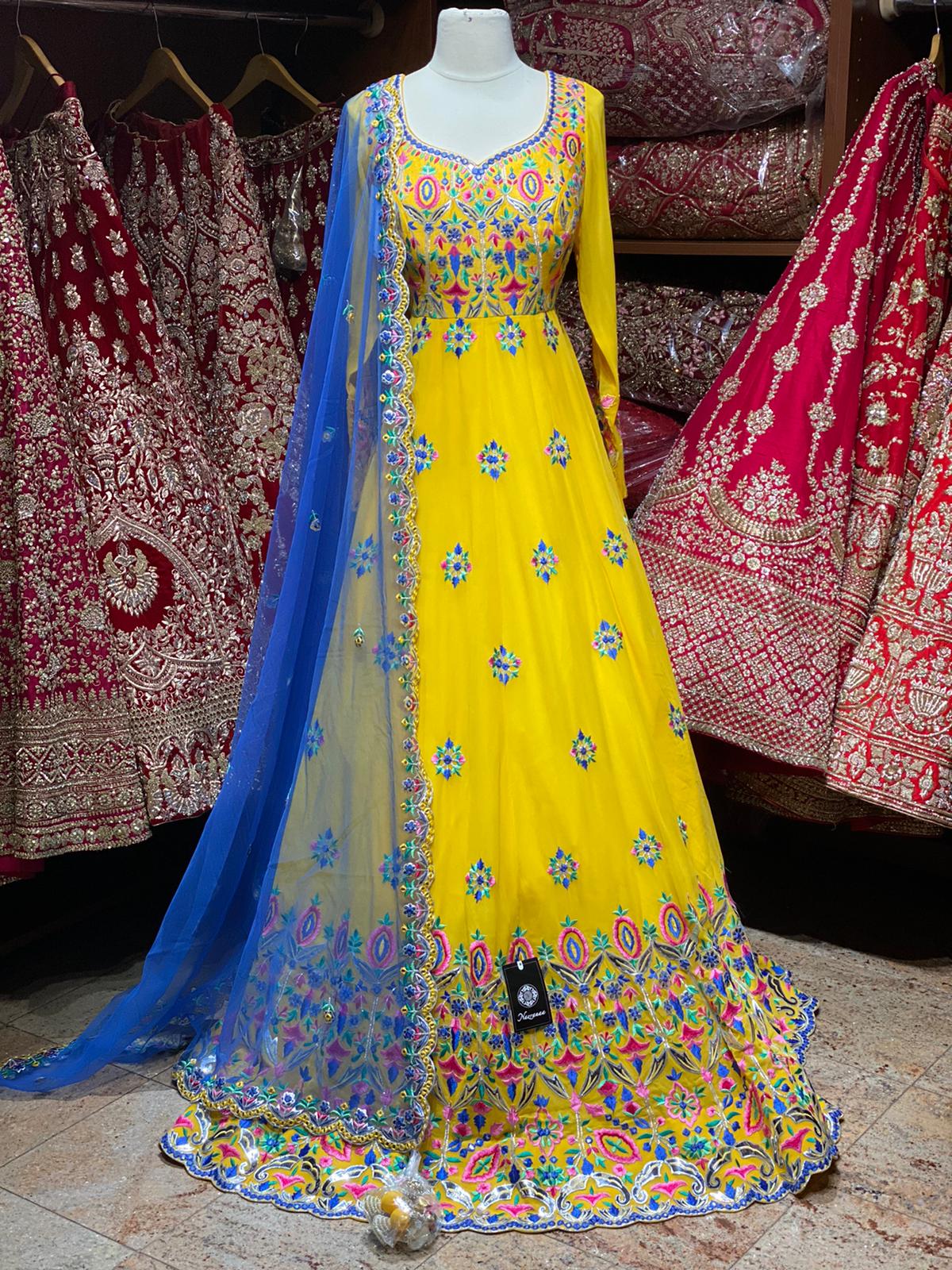 Bumblebee Yellow Anarkali PWA-029