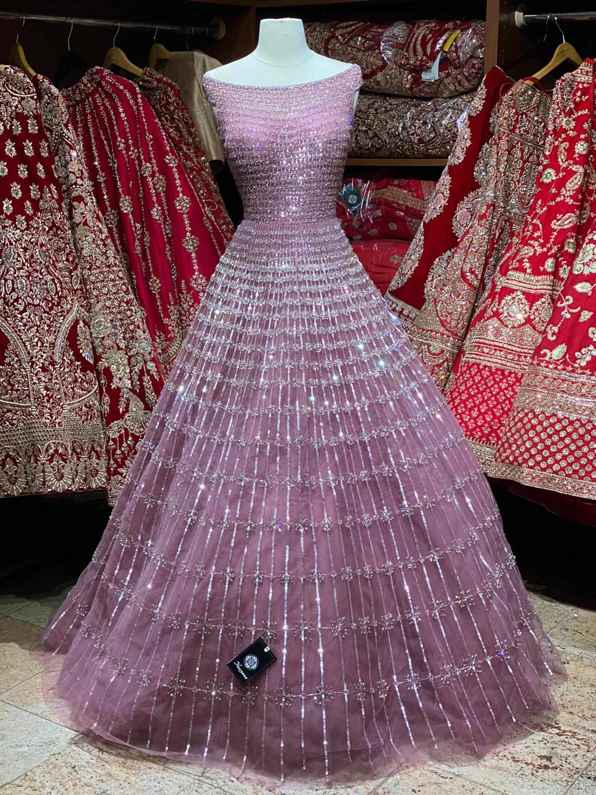 Bespoke  Glorious Rough Pink Gown PWG-010