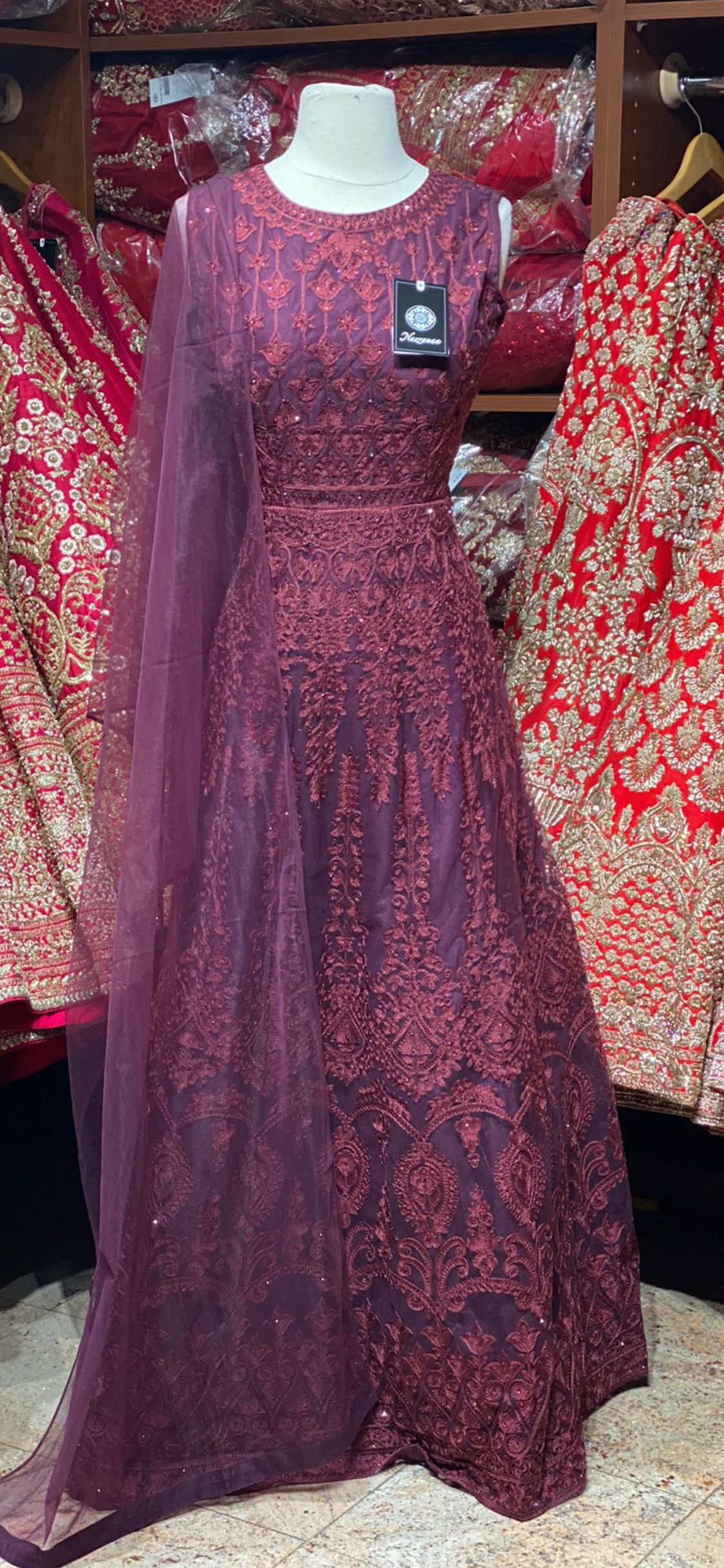 Tyrian Purple Anarkali PWA-033