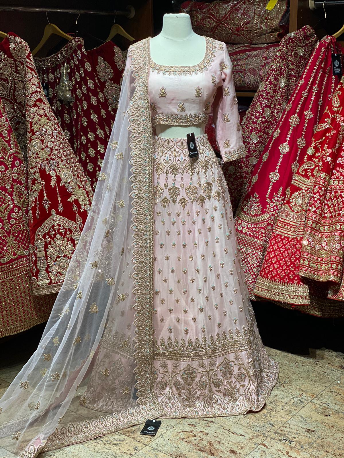 Pastel Pink Party Wear Lehenga PWL-136