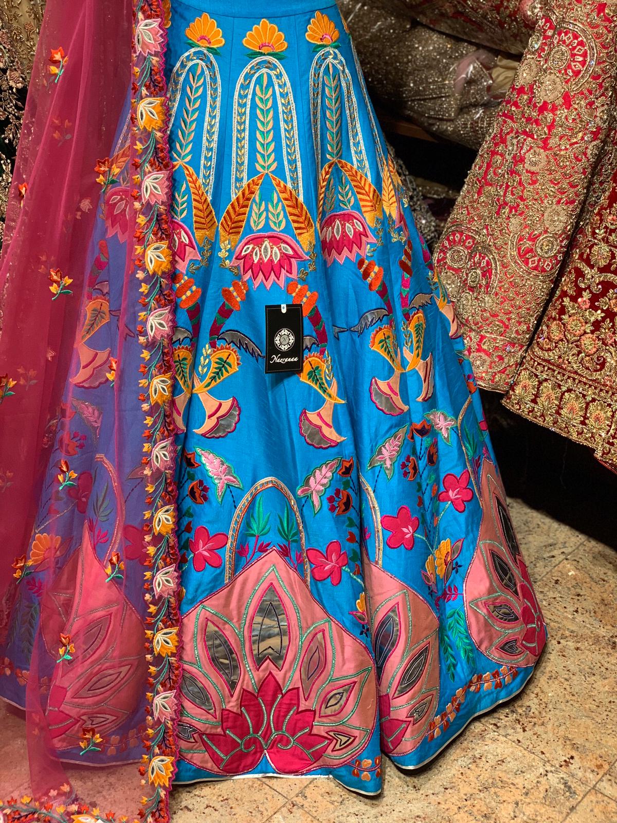 Picton Blue Party Wear Lehenga PWL-072