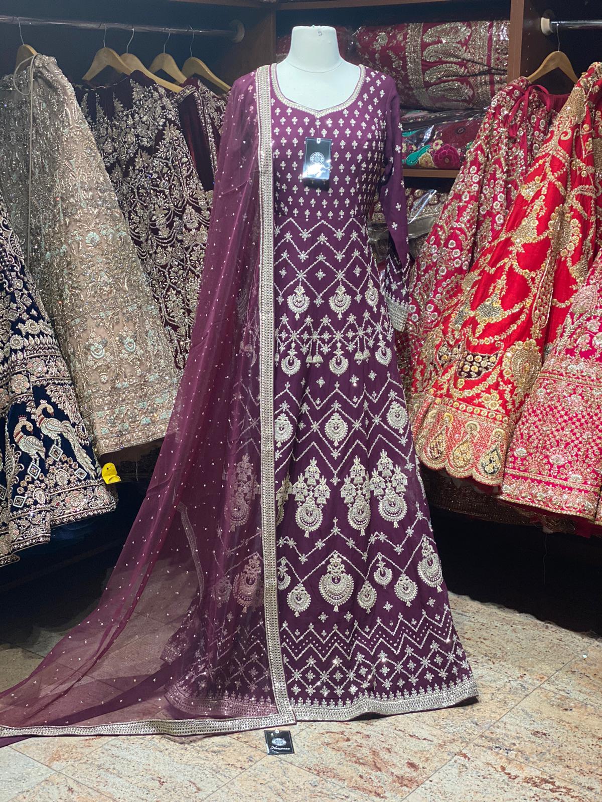 Boysenberry Purple Anarkali PWA-023