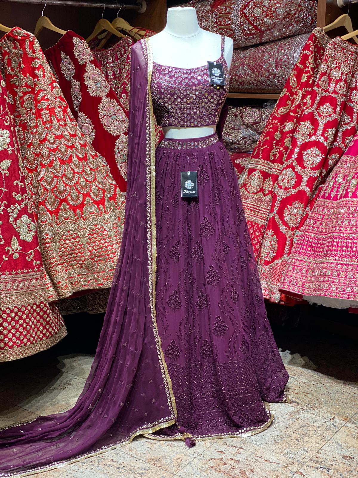 Mulberry Purple Party Wear Lehenga PWL-133