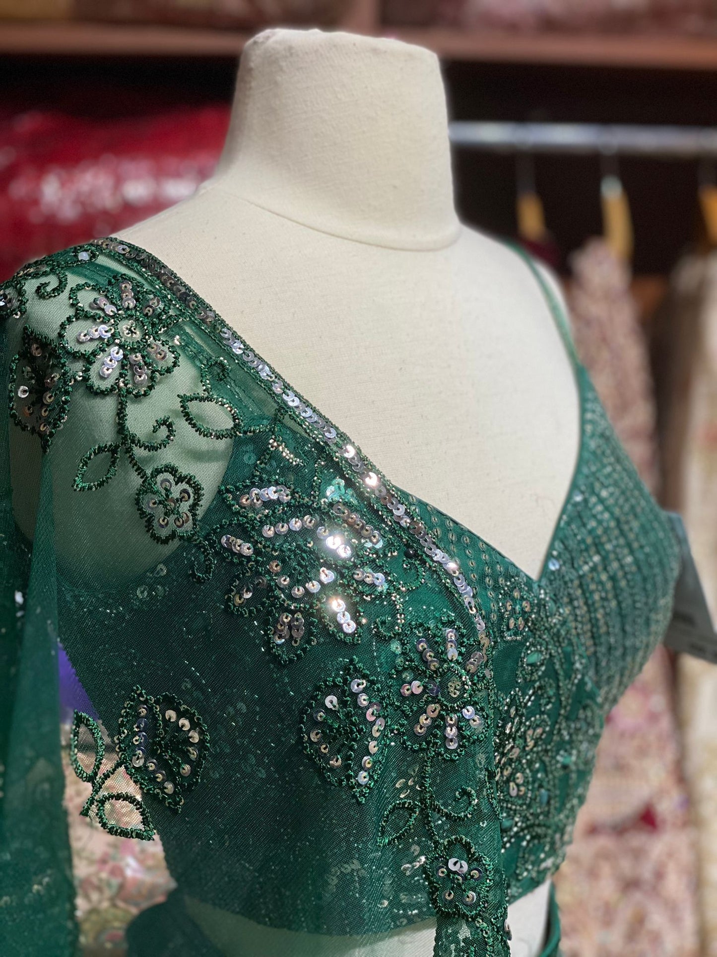 Emerald Green New Era Party Wear Collection PWL-346