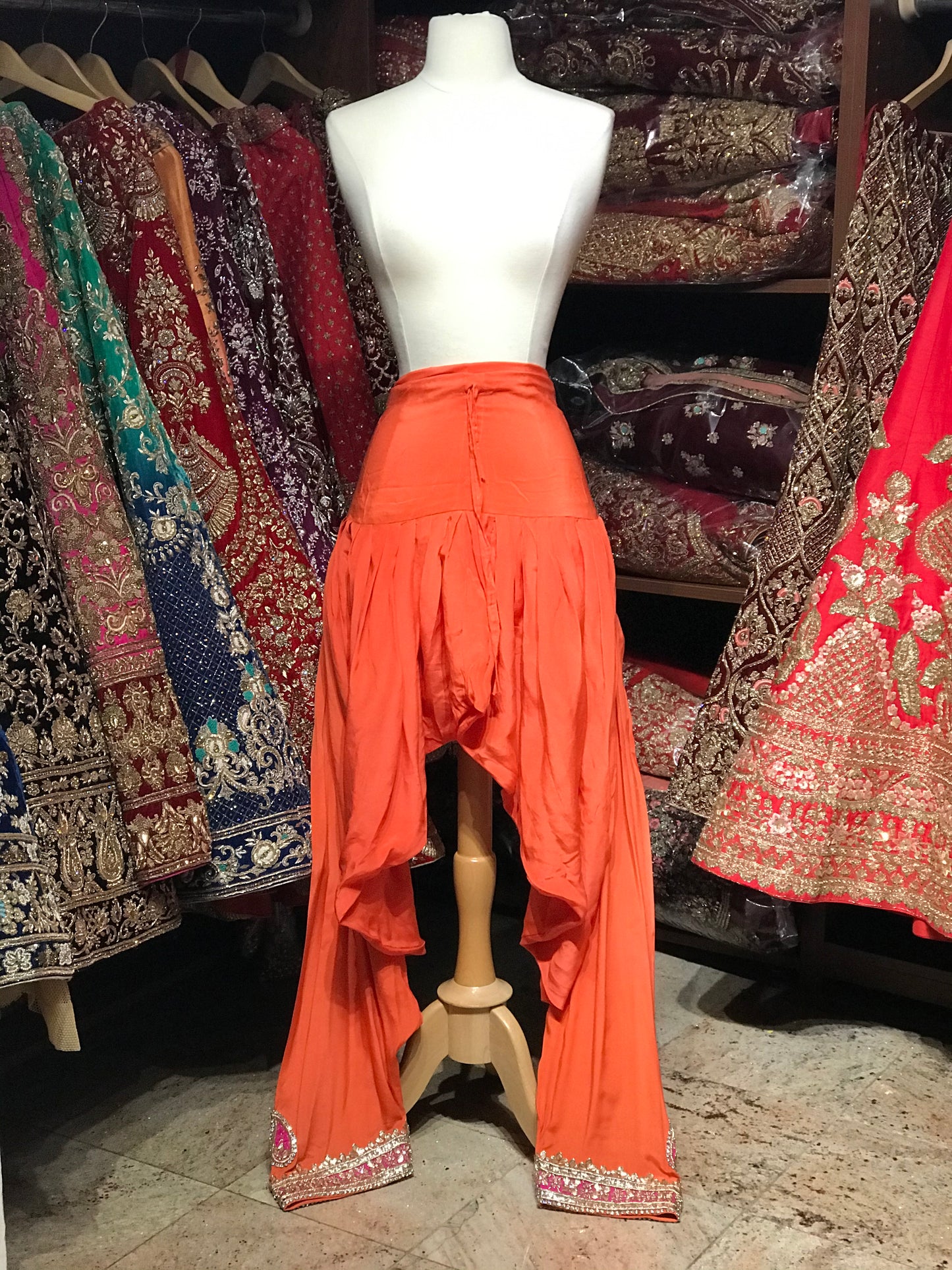 Shaded Orange Size 38 Punjabi Suit