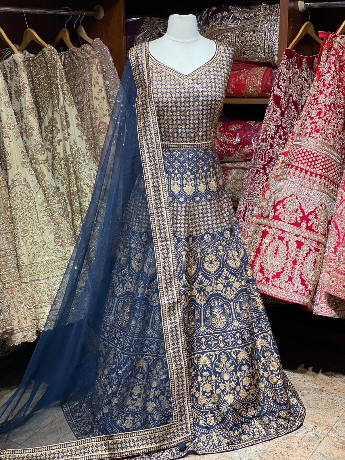 Regal Blue XXL Anarkali PWA-014