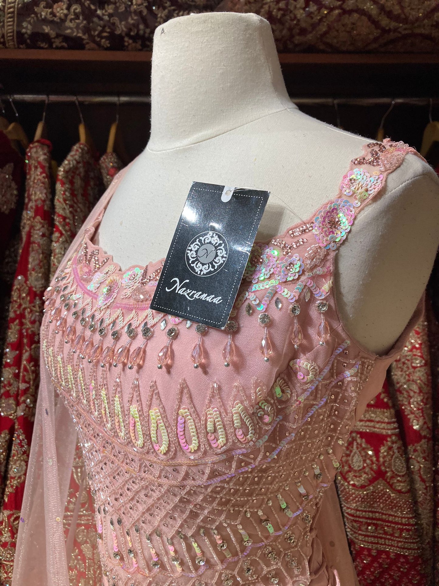 Powder Pink Party Wear Suit Collection PWS-103