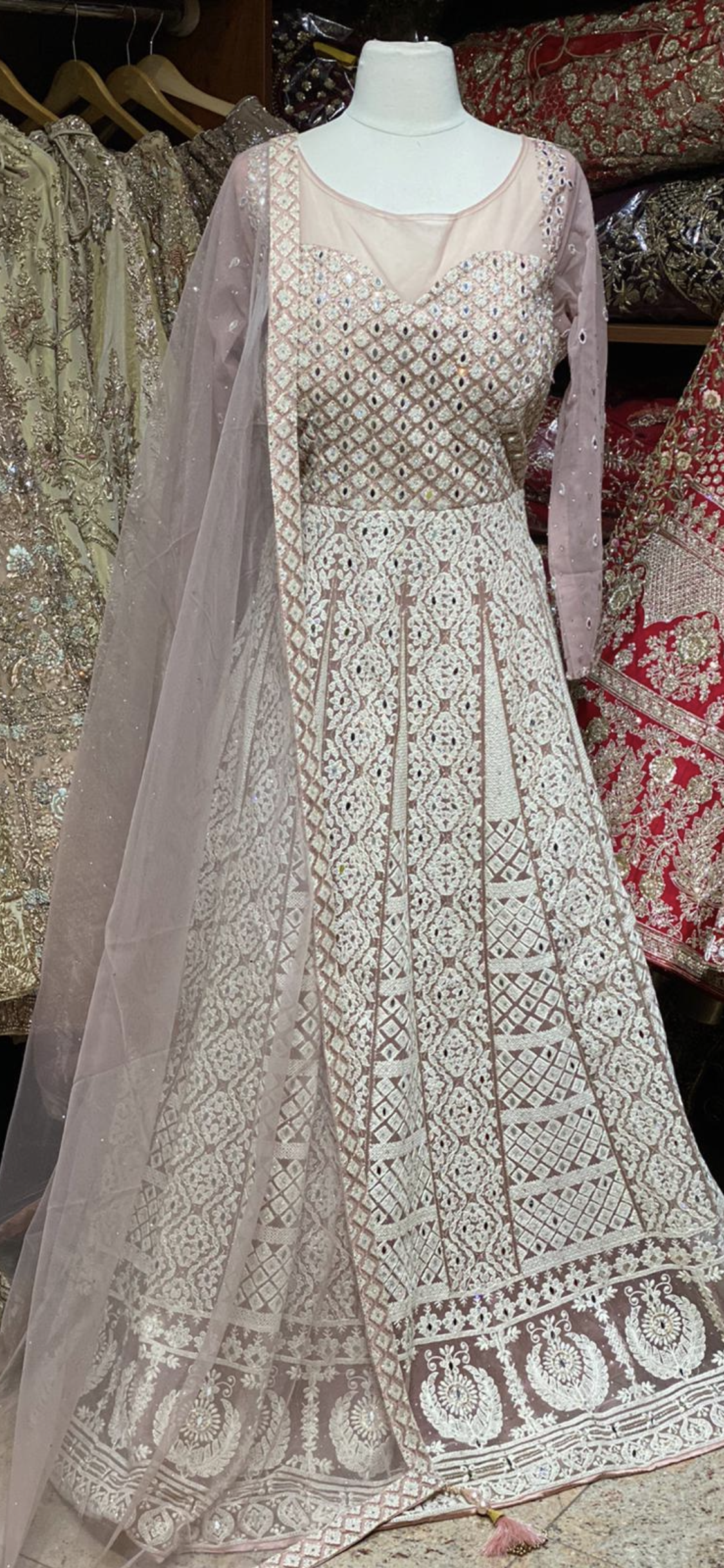 Petal Pink XXL Anarkali PWA-008