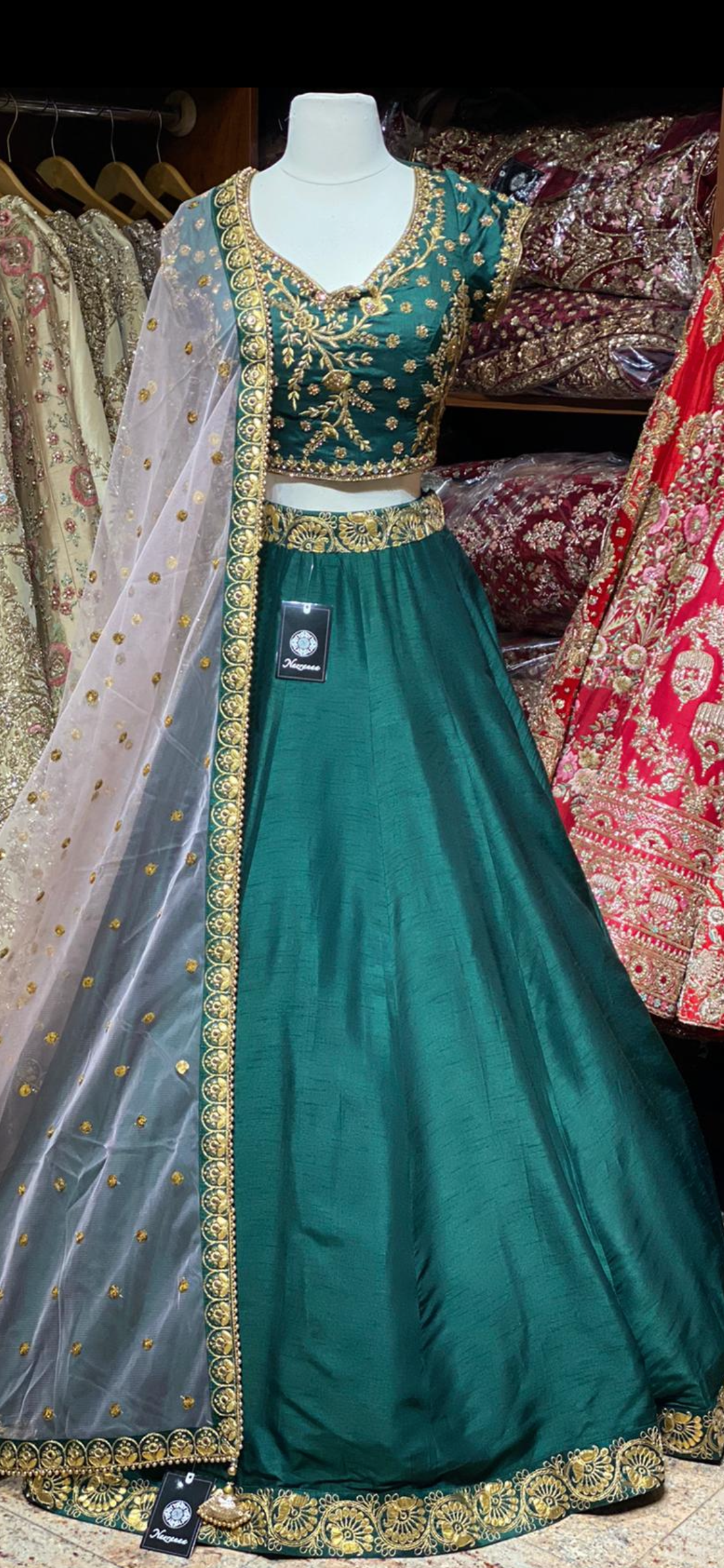 Forest Green Bridesmaids Lehenga BML- 023