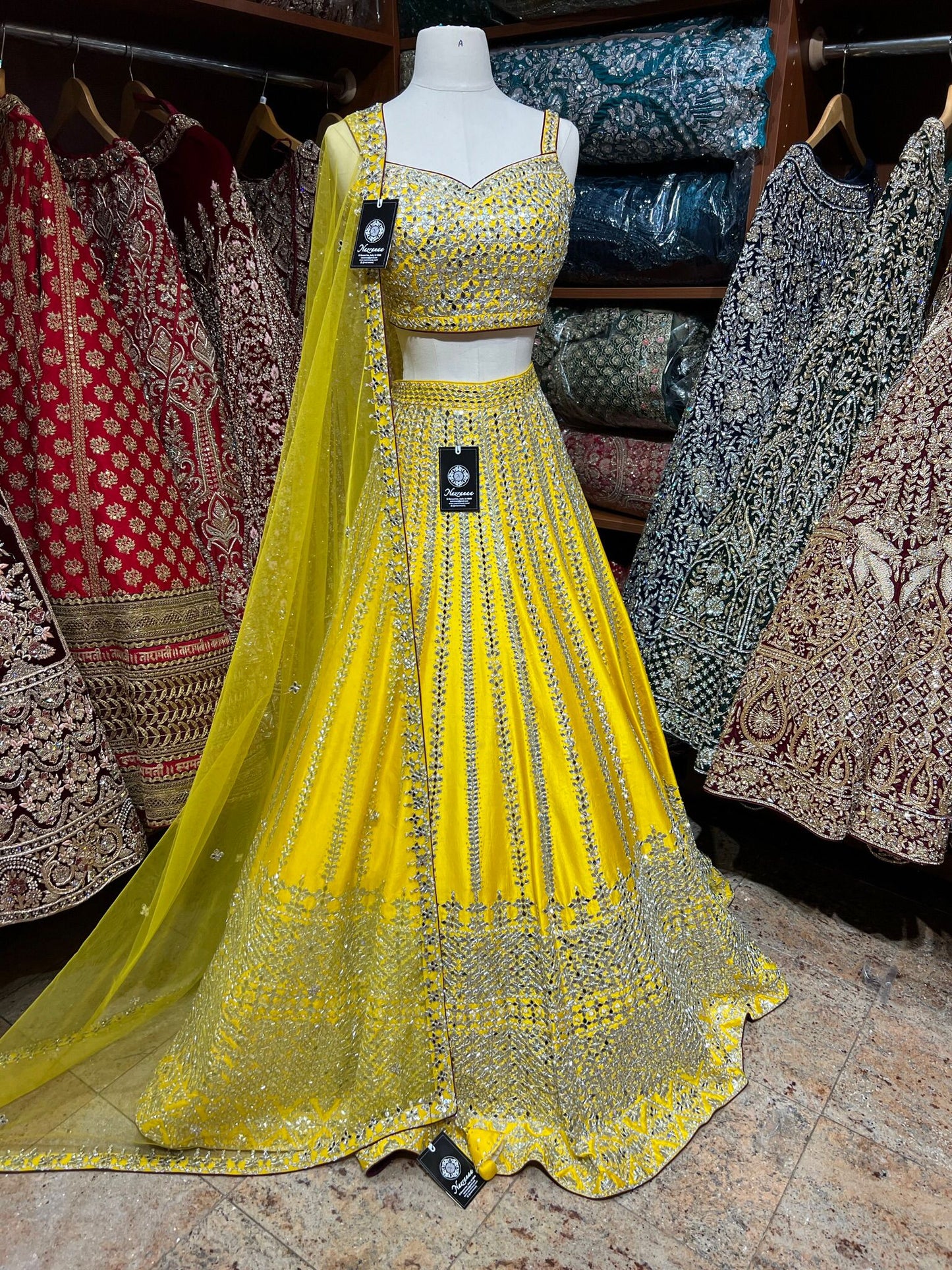 Saffron Yellow New Era Party Wear Collection PWL-590