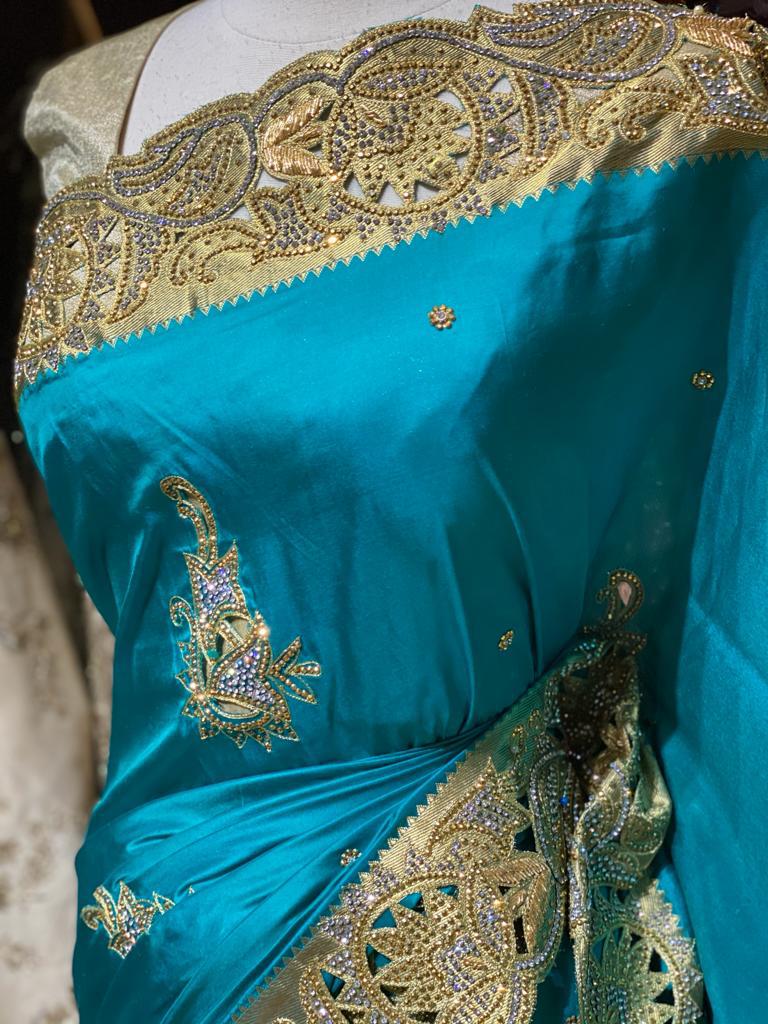 Teal Green Pure Silk Kanjeevaram Saree PSK-05